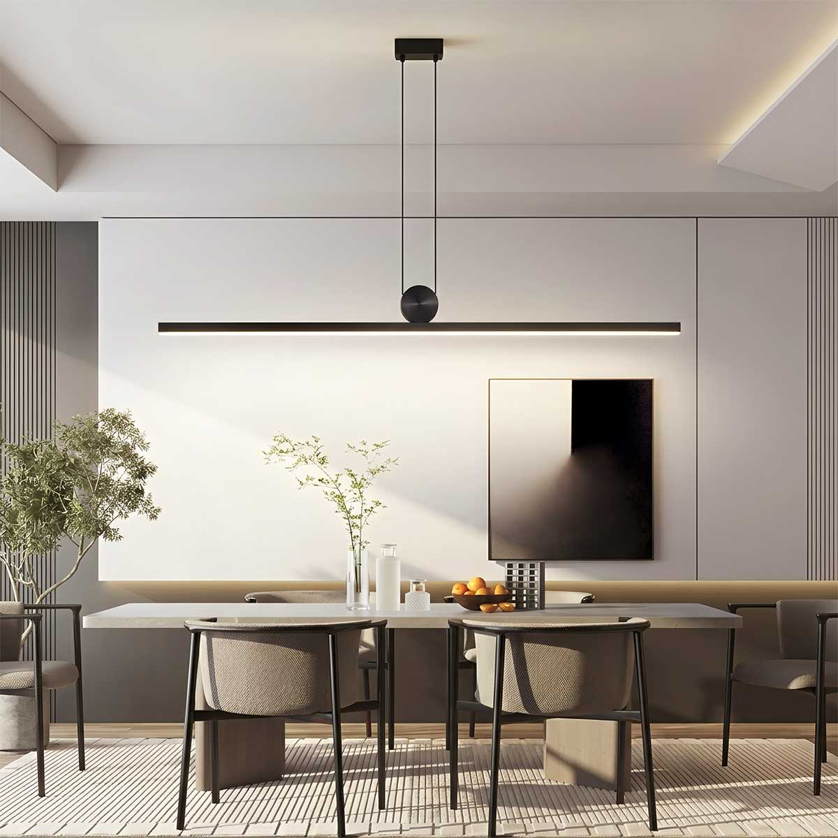 HaloArc Minimalist Aluminum Pendant Light With Circular Connection