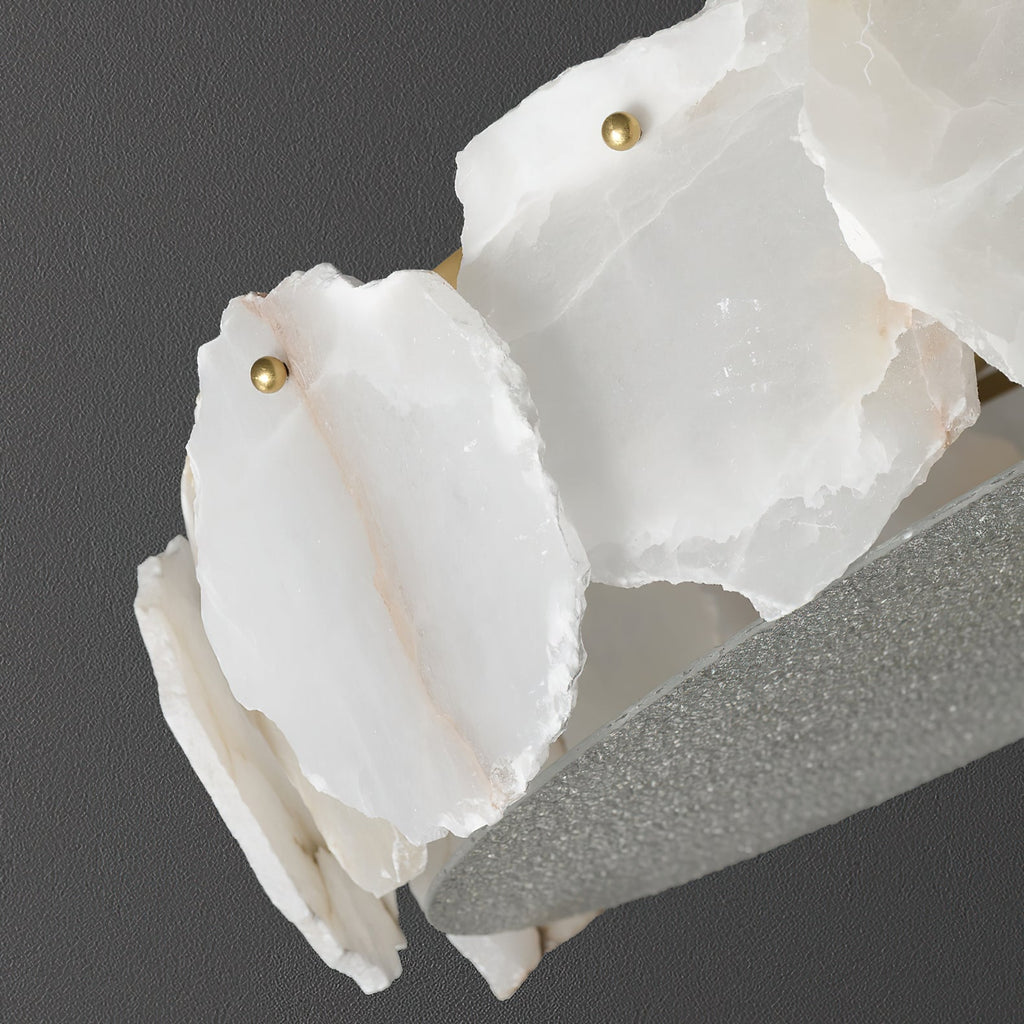 Zoruvys Sophisticated Disc Flat Alabaster Glass Ceiling Light | Fioriscas