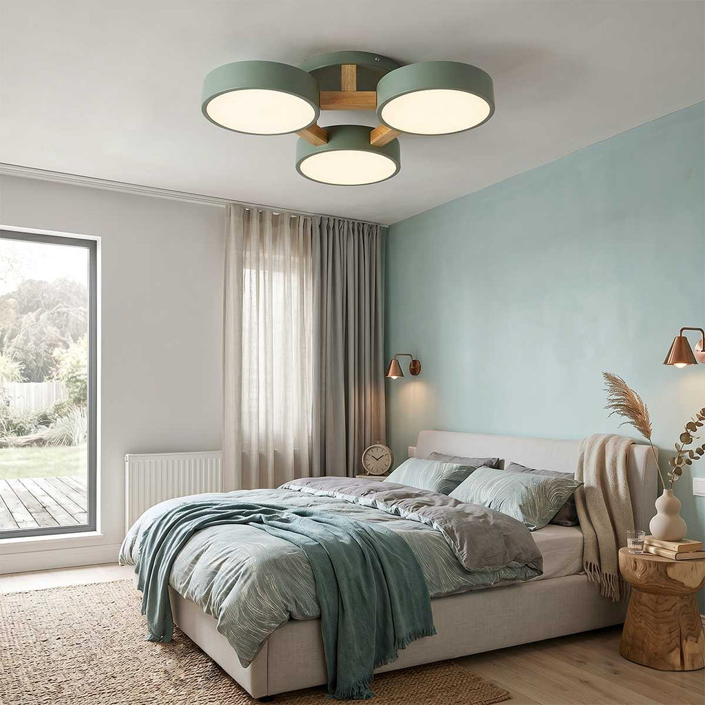 LumaWood Fusion Ceiling Light With Aluminum Body And LED Diffuser