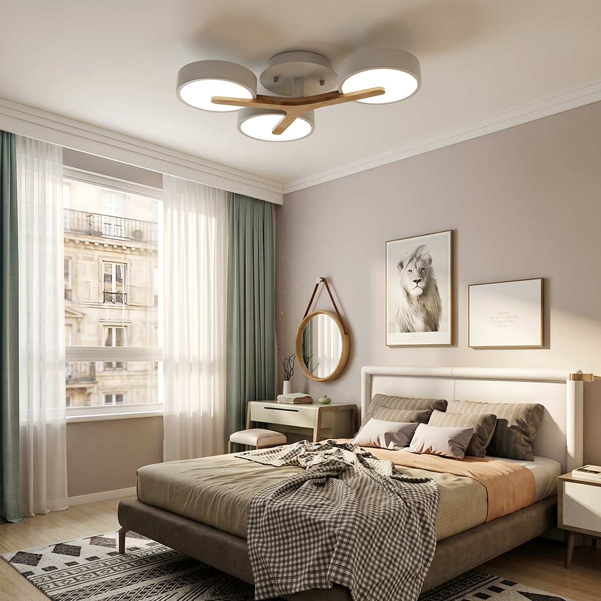 LumaWood Fusion Ceiling Light With Aluminum Body And LED Diffuser
