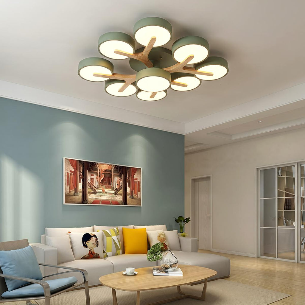 LumaWood Fusion Ceiling Light With Aluminum Body And LED Diffuser