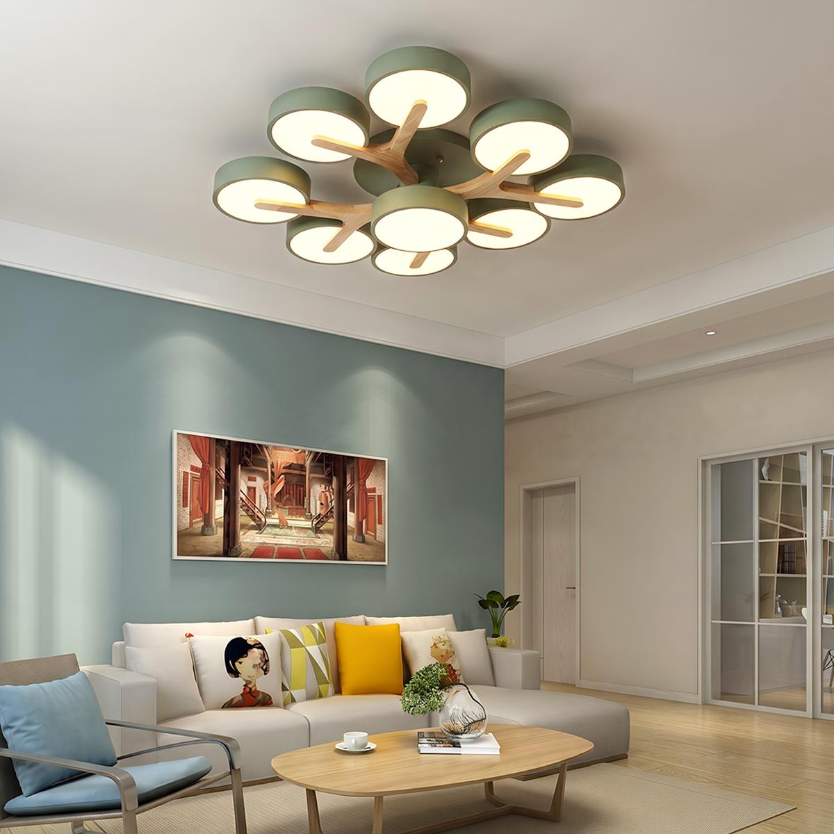 LumaWood Fusion Ceiling Light With Aluminum Body And LED Diffuser