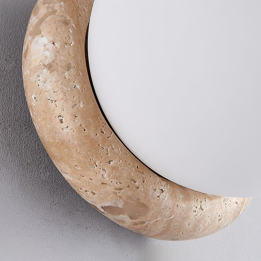 Blikuvys Modern Minimalist Travertine Glass Wall Lamp | Fioriscas