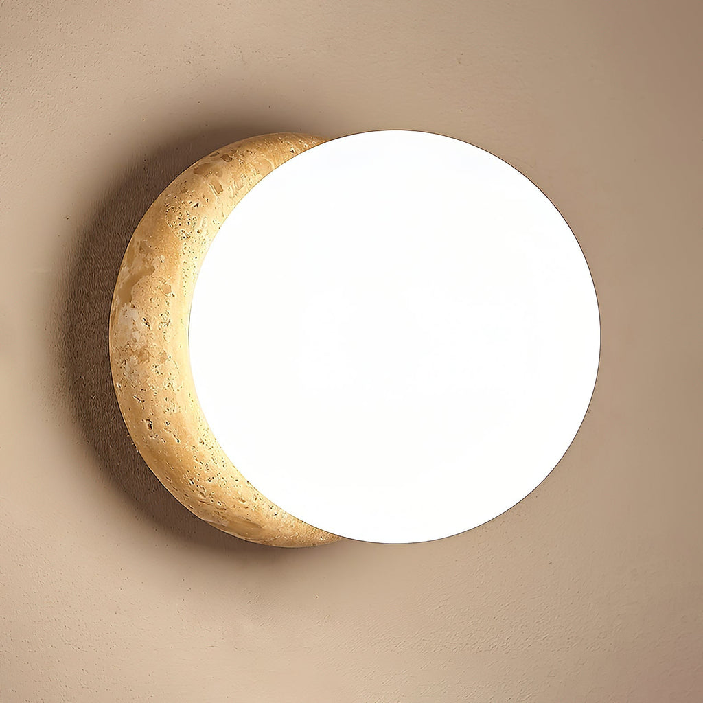 Blikuvys Modern Minimalist Travertine Glass Wall Lamp | Fioriscas