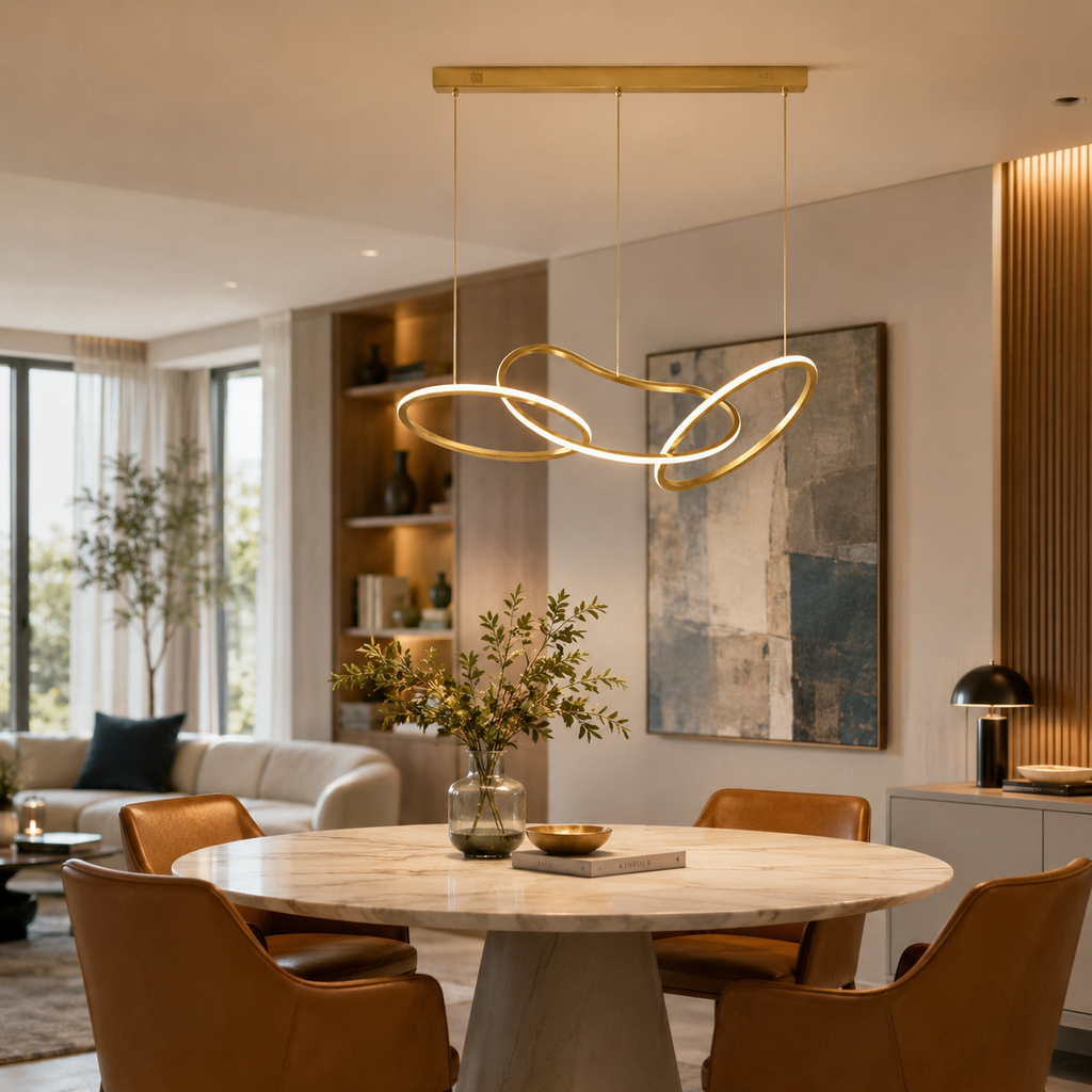 Aurelia Interlace Ring Chandelier Polished Gold And Rose Gold Finishes
