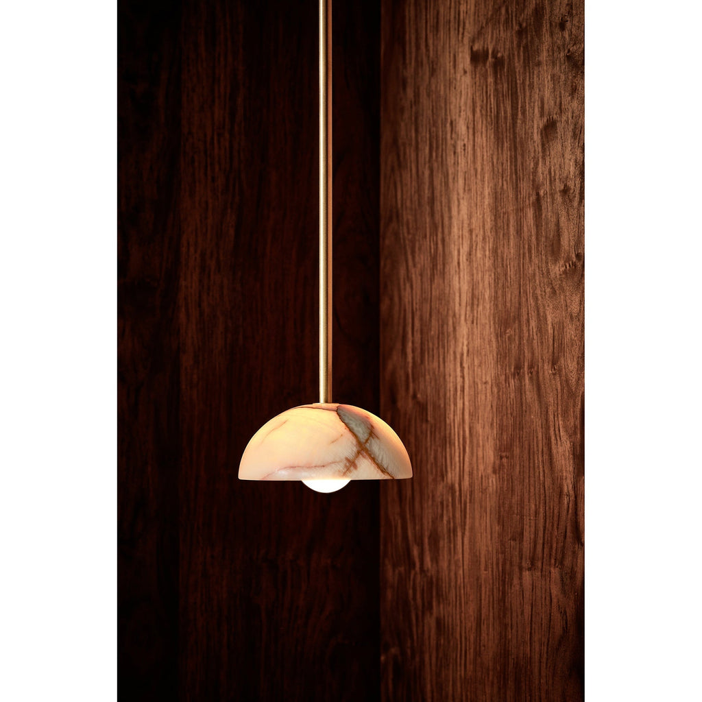 Aurelia Modern Minimalist Elegance Brass Metal Glass Pendant Lamp | Fioriscas