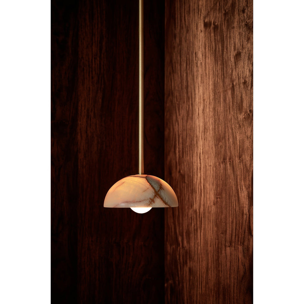 Aurelia Modern Minimalist Elegance Brass Metal Glass Pendant Lamp | Fioriscas
