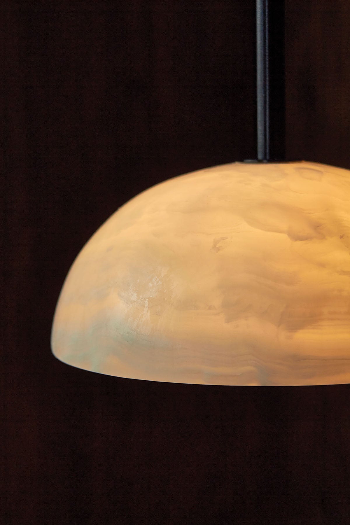 Aurelia Modern Minimalist Elegance Brass Metal Glass Pendant Lamp | Fioriscas