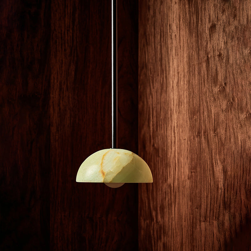 Aurelia Modern Minimalist Elegance Brass Metal Glass Pendant Lamp | Fioriscas