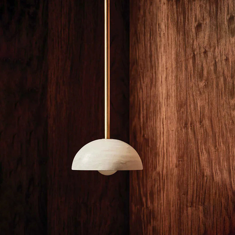 Aurelia Modern Minimalist Elegance Brass Metal Glass Pendant Lamp | Fioriscas