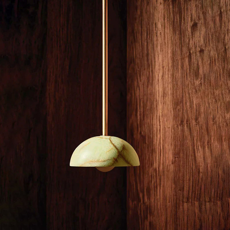 Aurelia Modern Minimalist Elegance Brass Metal Glass Pendant Lamp | Fioriscas