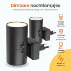 Dimmable LED night light with day/night sensor for pleasant room lighting - Fioriscas