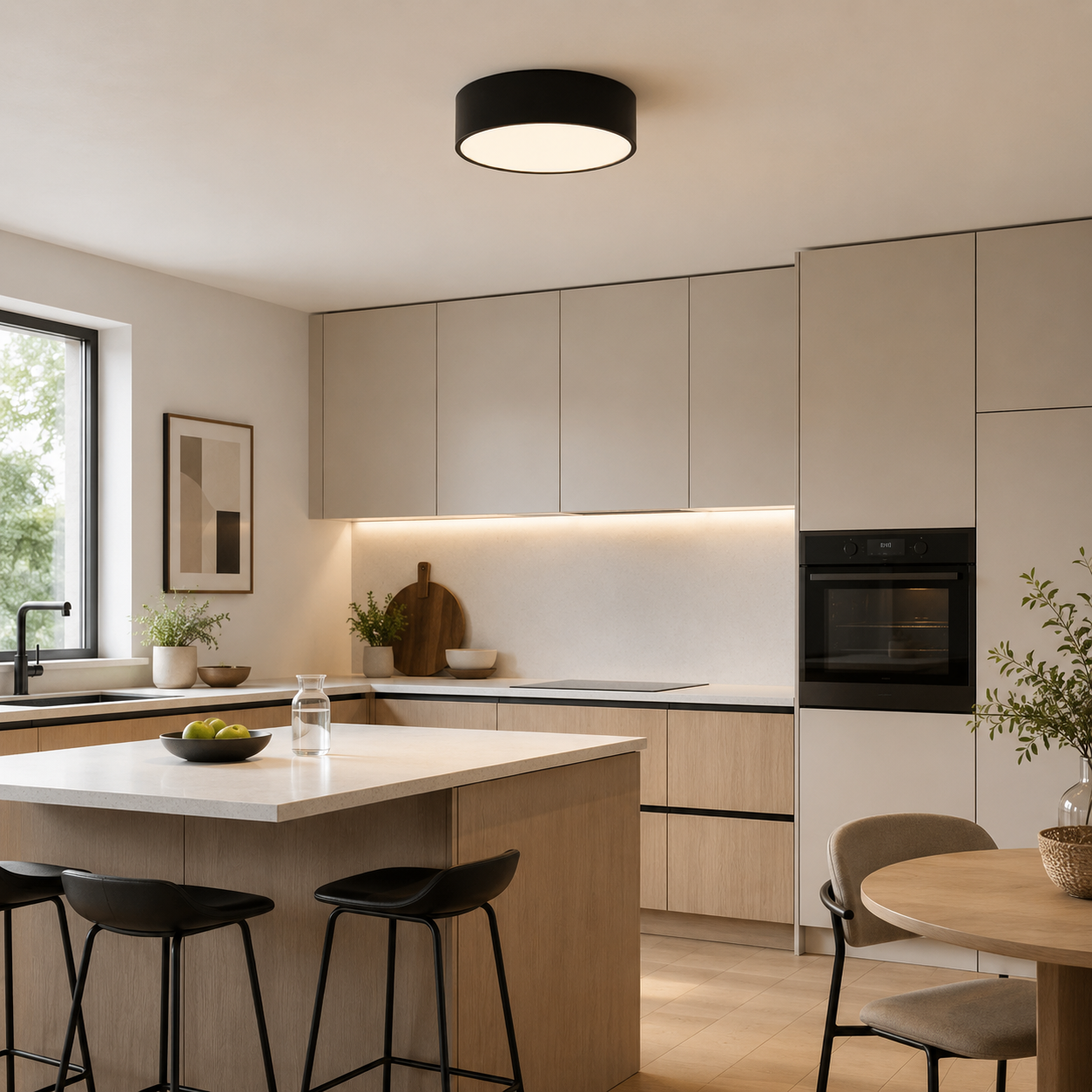 LumaCyl Aluminum Flush Mount Ceiling Light For Modern Interiors