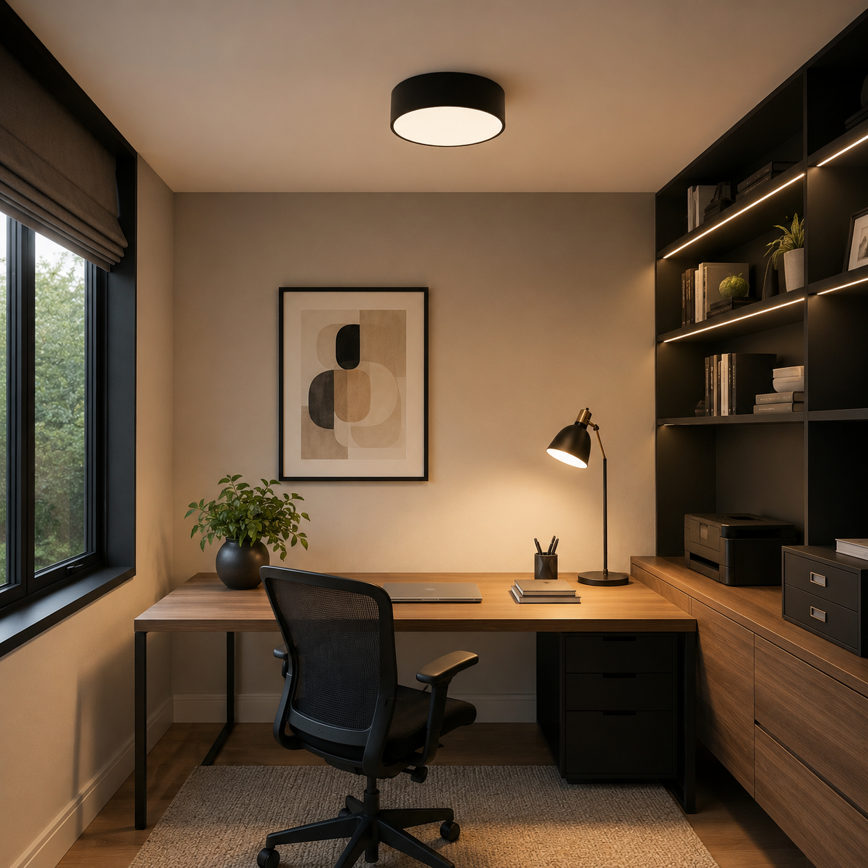 LumaCyl Aluminum Flush Mount Ceiling Light For Modern Interiors