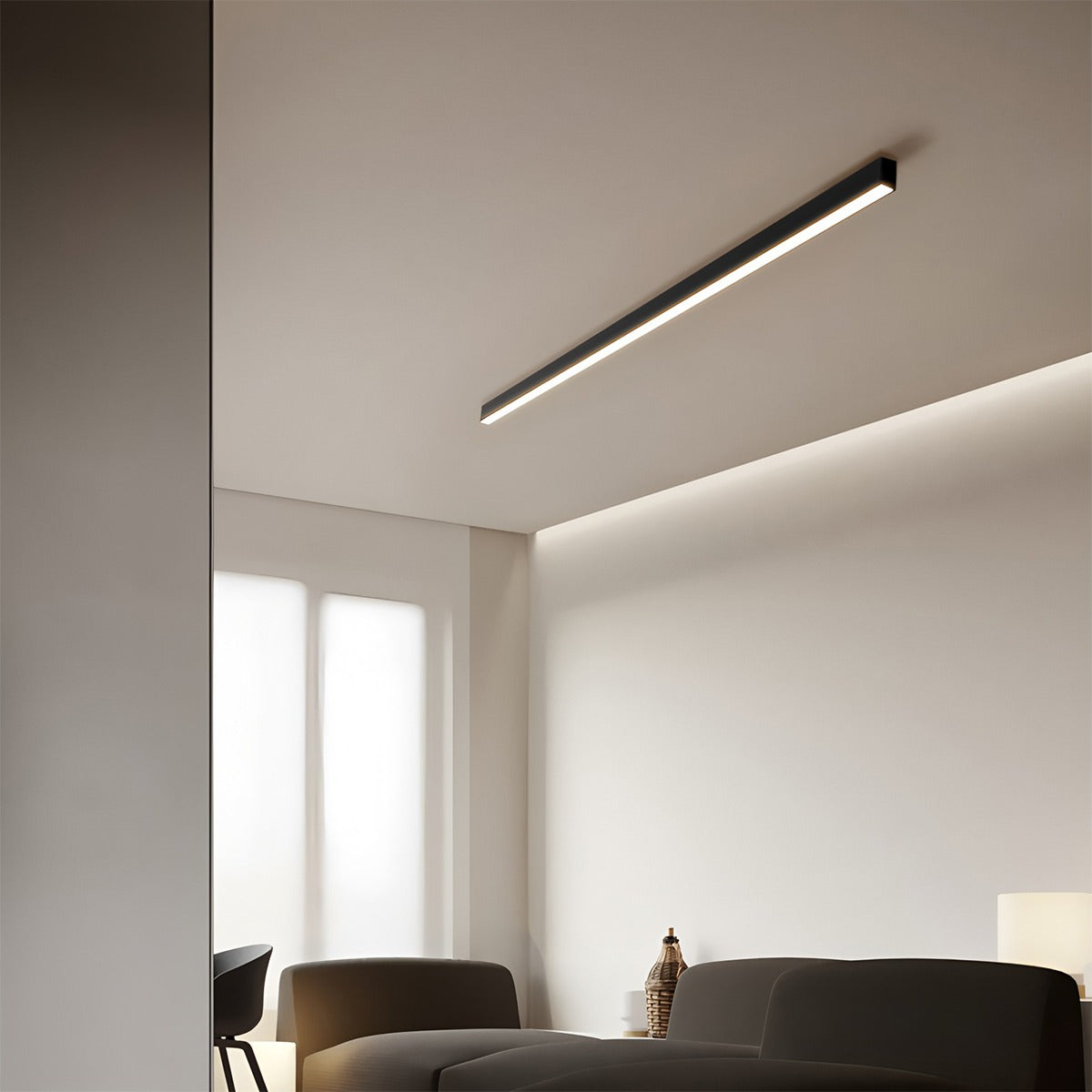 Zenithia Aura Ceiling Light With Acrylic Diffuser And Metal Frame