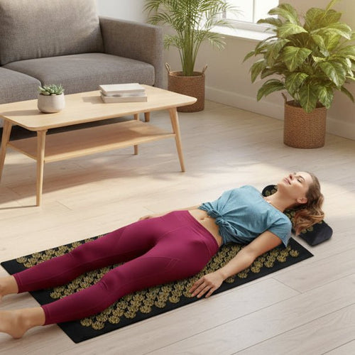 Acupressure Mat and Pillow Set for Daily Muscle Relaxation - Fioriscas