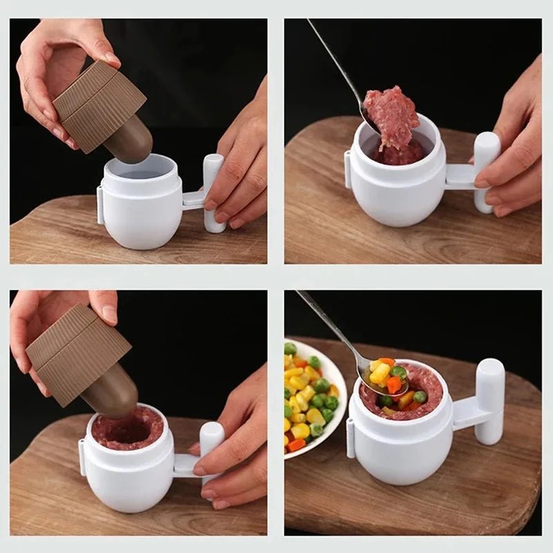 Set de moules antiadhésifs pour boulettes farcies avec précision de cuisine - Fioriscas