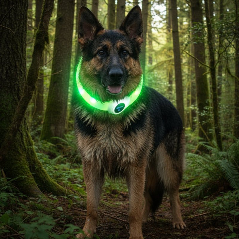 LED világító nyakörv kutyáknak biztonságos esti sétákhoz - Fioriscas