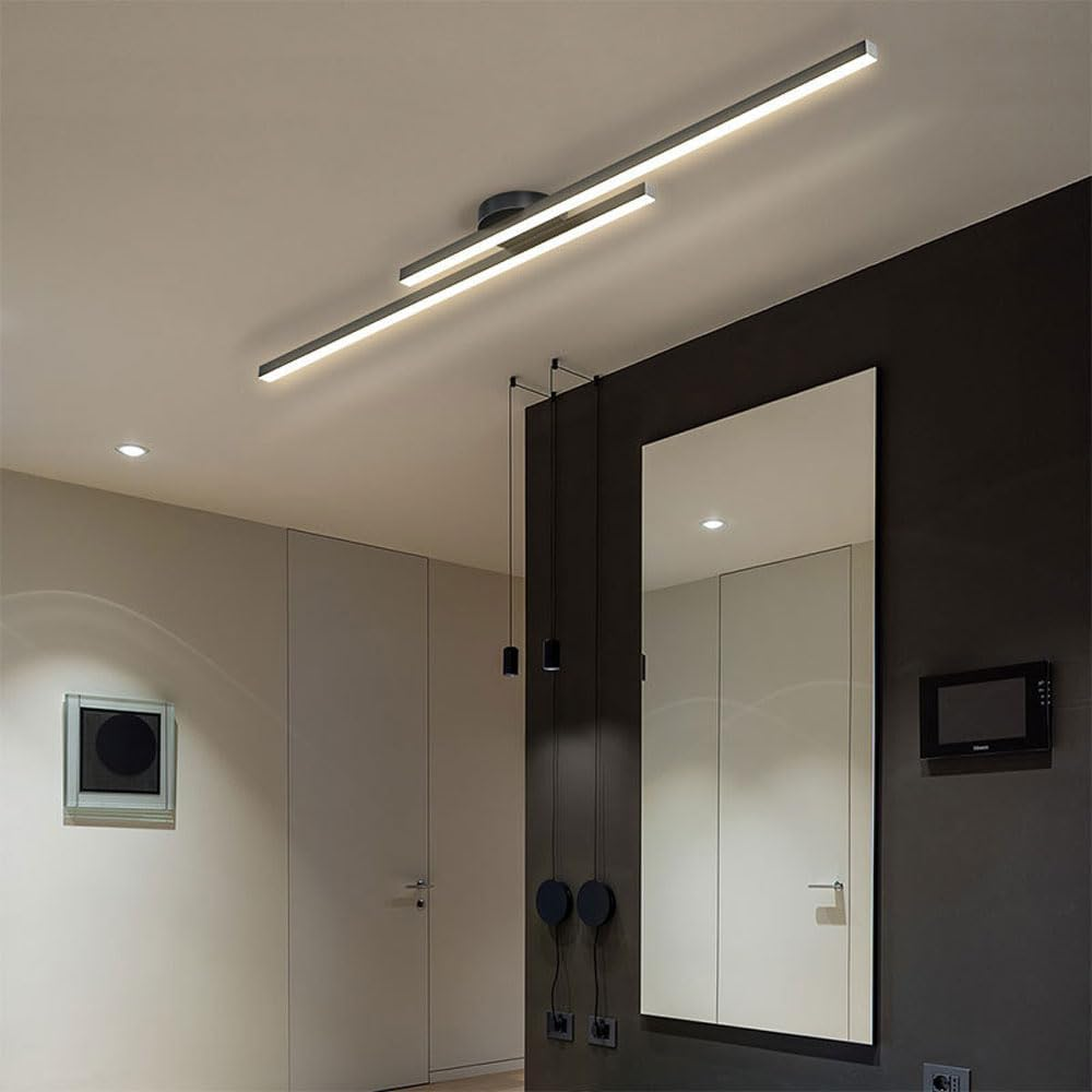Plafoniera LED ultrasottile semipiatta in alluminio, LumenVale