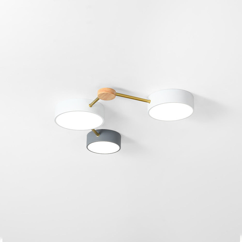 Arisha Modern LED Ceiling Light Log Living Room Bedroom White Grey | Fioriscas