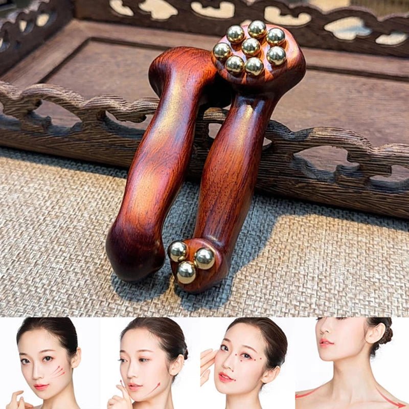Masajeador facial lifting Gua Sha de sándalo - Fioriscas