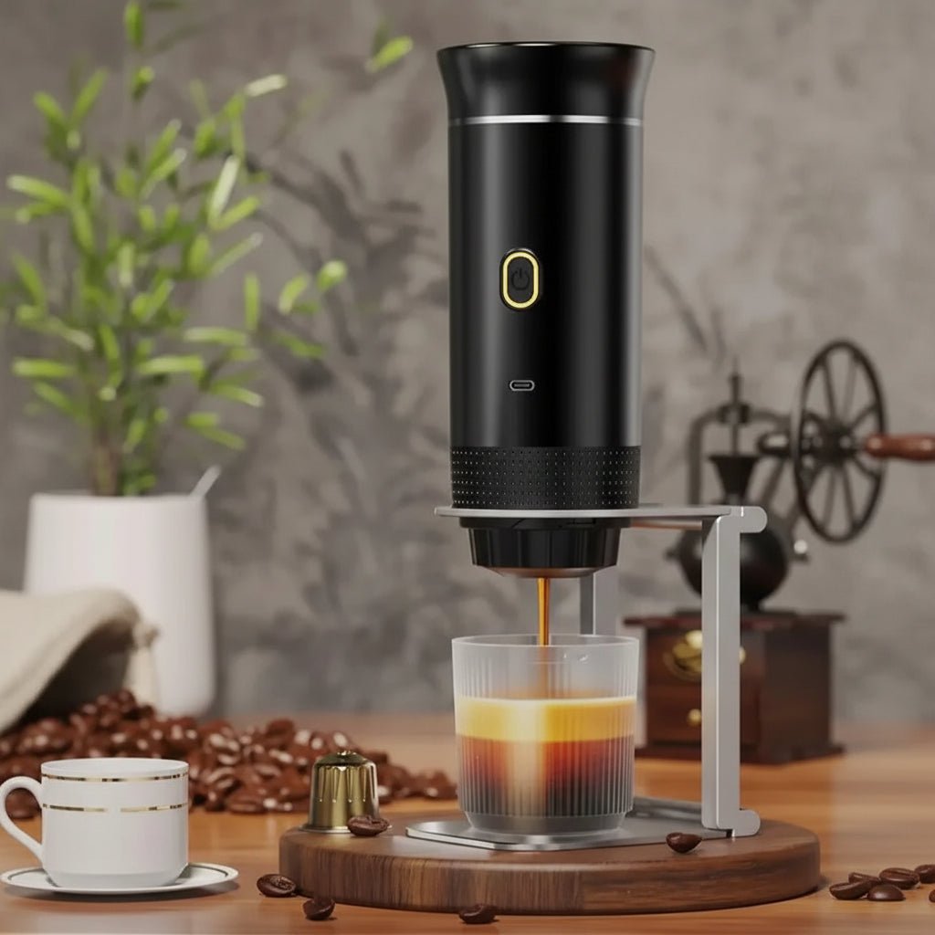 Přenosný 3v1 espresso kávovar s vysokotlakou extrakcí - Fioriscas