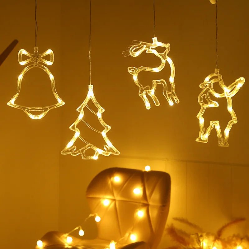 Luci di Natale LED con Ventose per Vetro e Specchi - Fioriscas