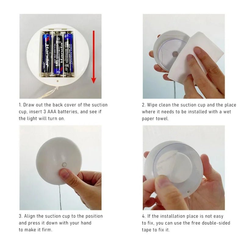 Luci di Natale LED con Ventose per Vetro e Specchi - Fioriscas