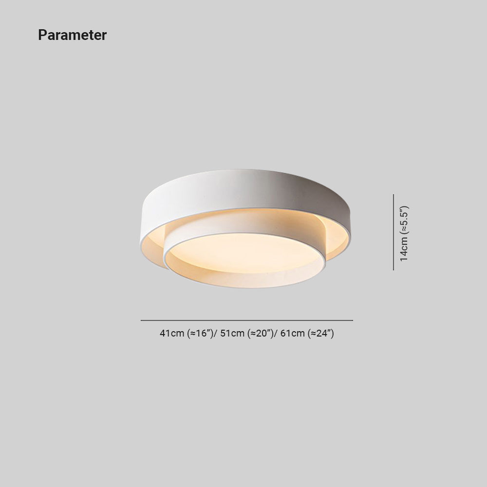 Arux Nordic Art Deco Circular Flush Mount Ceiling Light | Fioriscas