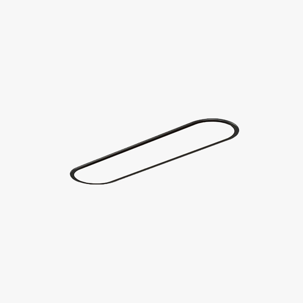 Plafonieră NovaOval, profil oval subțire, neagră sau albă