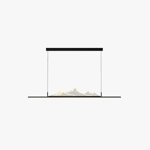 Arisha Designer Mountain Shape LED Pendant Light, Black/Gold - Neutralighting