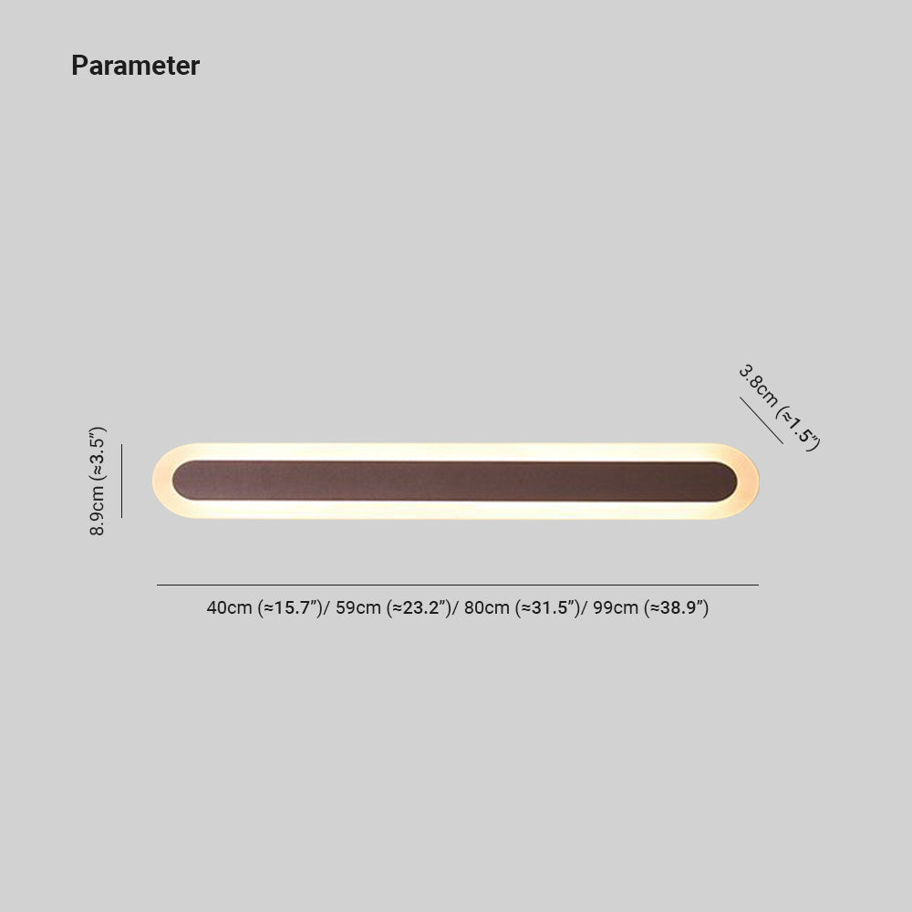Arisha Modern Linear Vanity Wall Lamp, White/Brown, Bathroom | Fioriscas