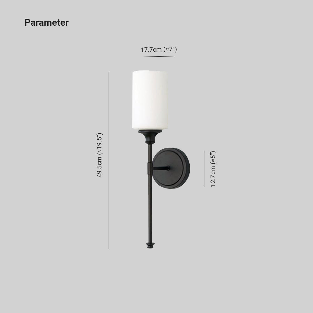 Arisha Milky Glass Mirror Front Vanity Wall Lamp, 2 Colour | Fioriscas