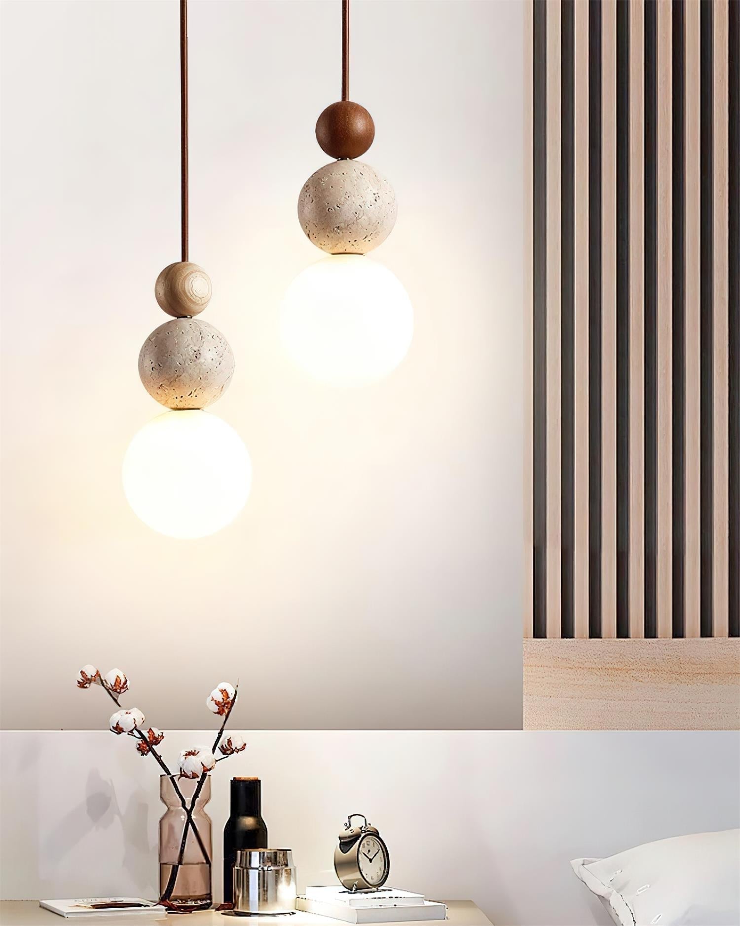 Ball Travertine Pendant Lamp | Fioriscas