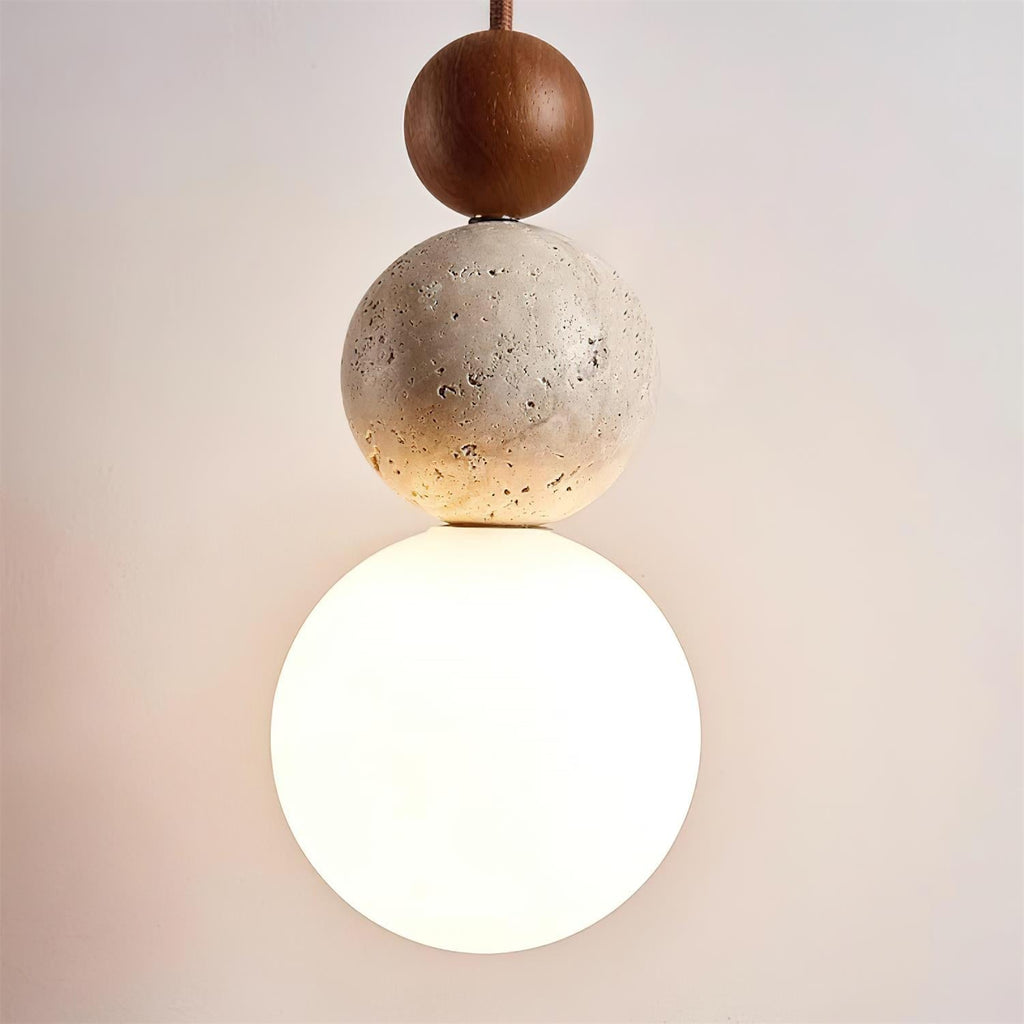 Ball Travertine Pendant Lamp | Fioriscas