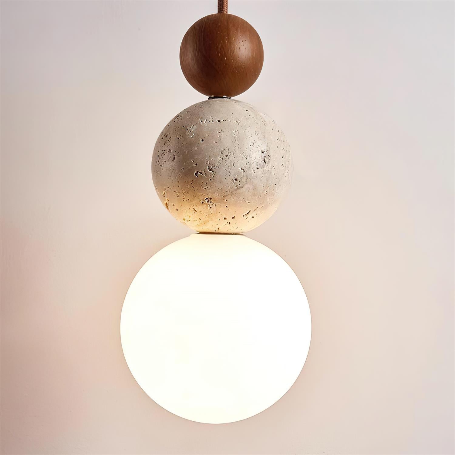 Ball Travertine Pendant Lamp | Fioriscas