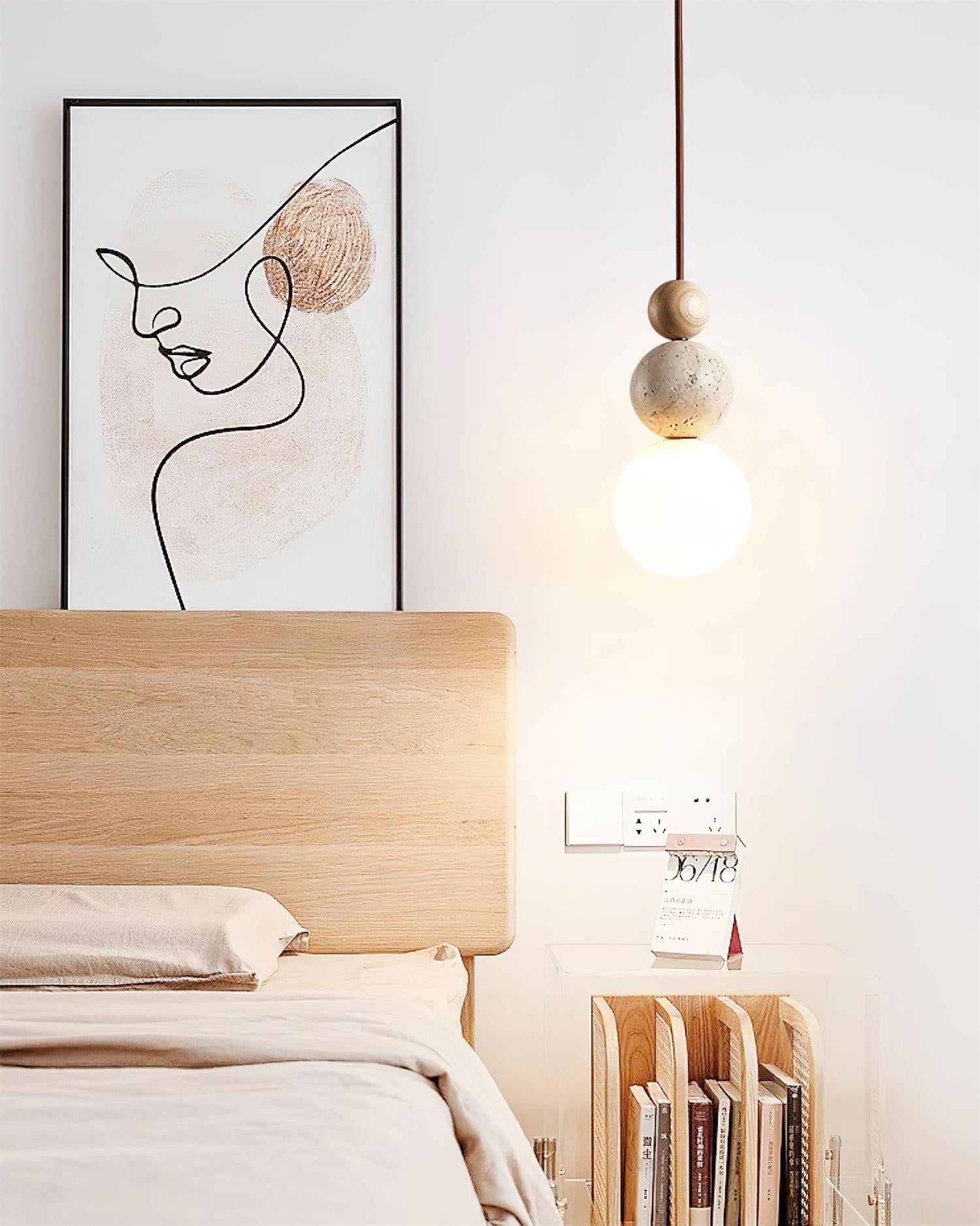 Ball Travertine Pendant Lamp | Fioriscas
