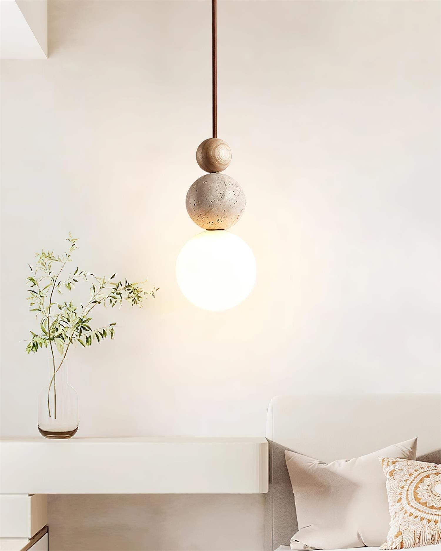 Ball Travertine Pendant Lamp | Fioriscas