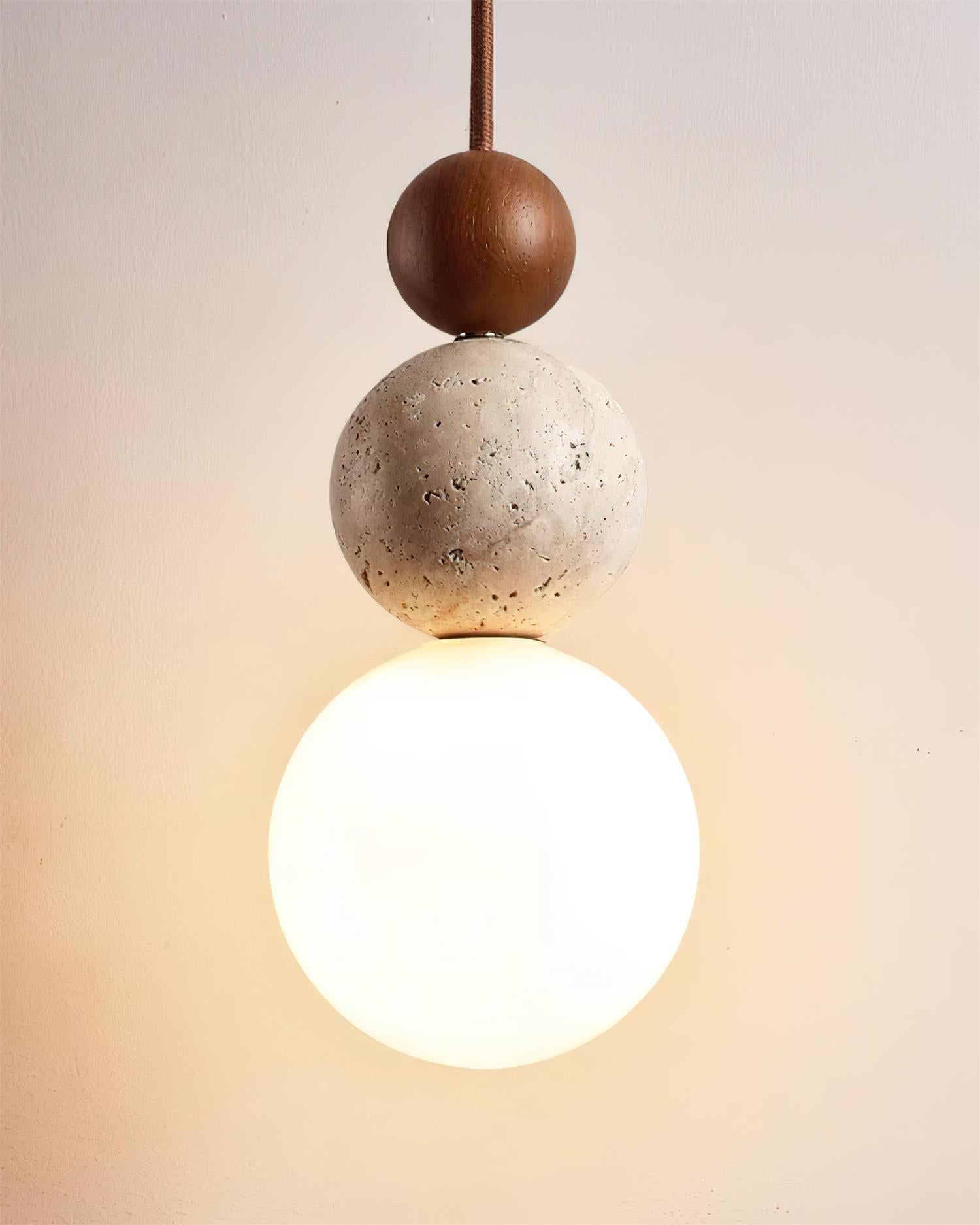 Ball Travertine Pendant Lamp | Fioriscas
