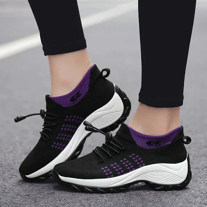 Sneakers da donna Elara comode con supporto elastico e calzata aderente