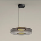Warstwowa szklana lampa wisząca LumenCrest w stylu Bauhausu, 3 kolory