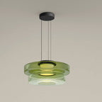 Warstwowa szklana lampa wisząca LumenCrest w stylu Bauhausu, 3 kolory