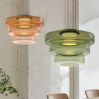 Warstwowa szklana lampa wisząca LumenCrest w stylu Bauhausu, 3 kolory