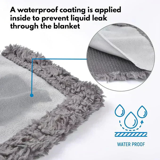 Coperta impermeabile in peluche per due persone, accogliente per uso interno ed esterno