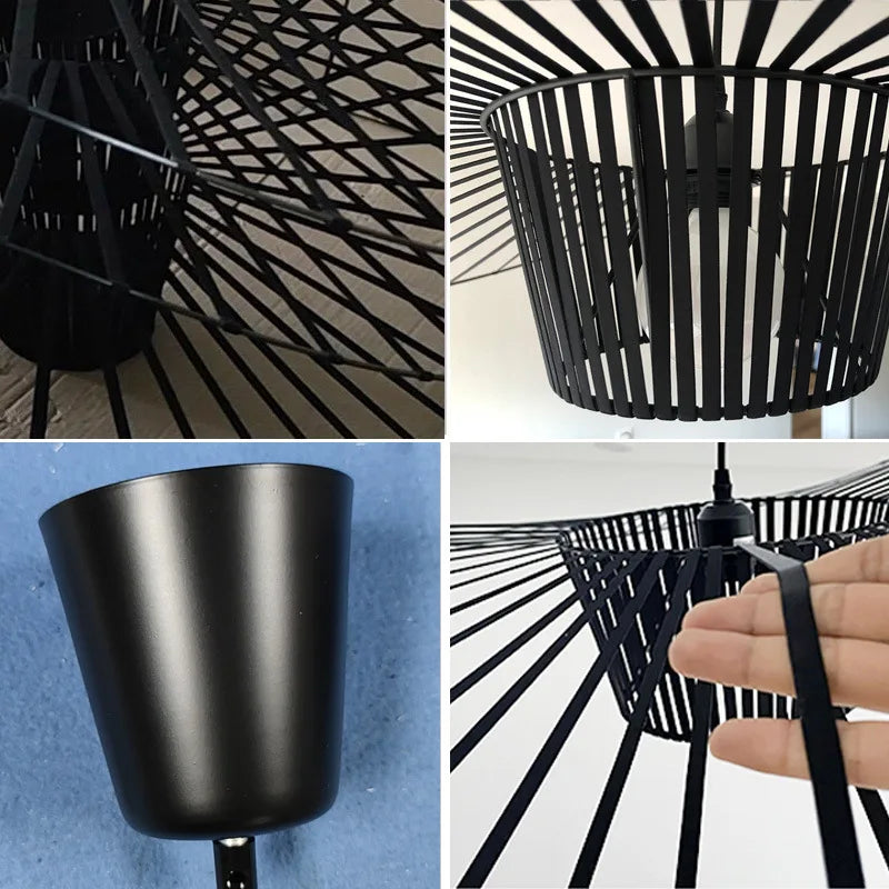 Suspension AureaShade Chapeau-Écran, Noir, Marron et Blanc, 5 Tailles