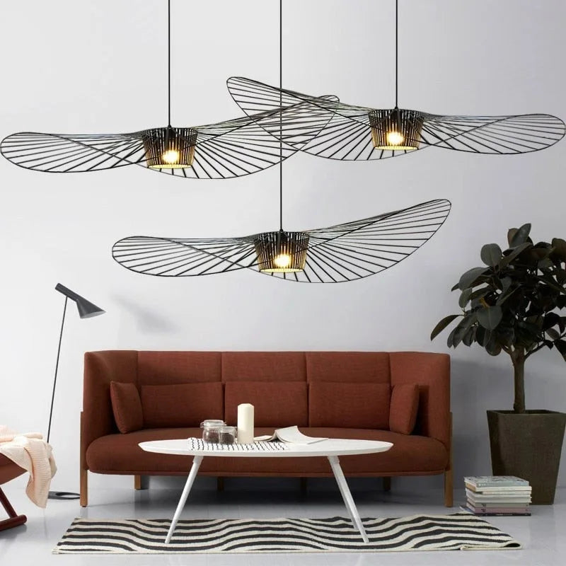 Suspension AureaShade Chapeau-Écran, Noir, Marron et Blanc, 5 Tailles