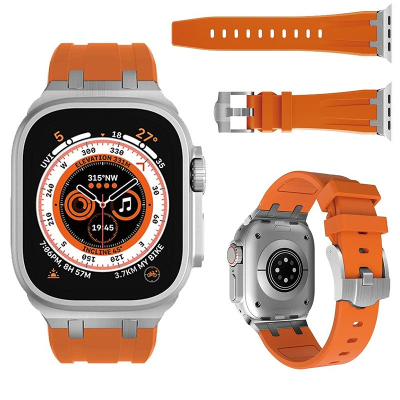 Pulseira de Silicone para Apple Watch da Nexal, Adaptador em Metal de Aço Inoxidável