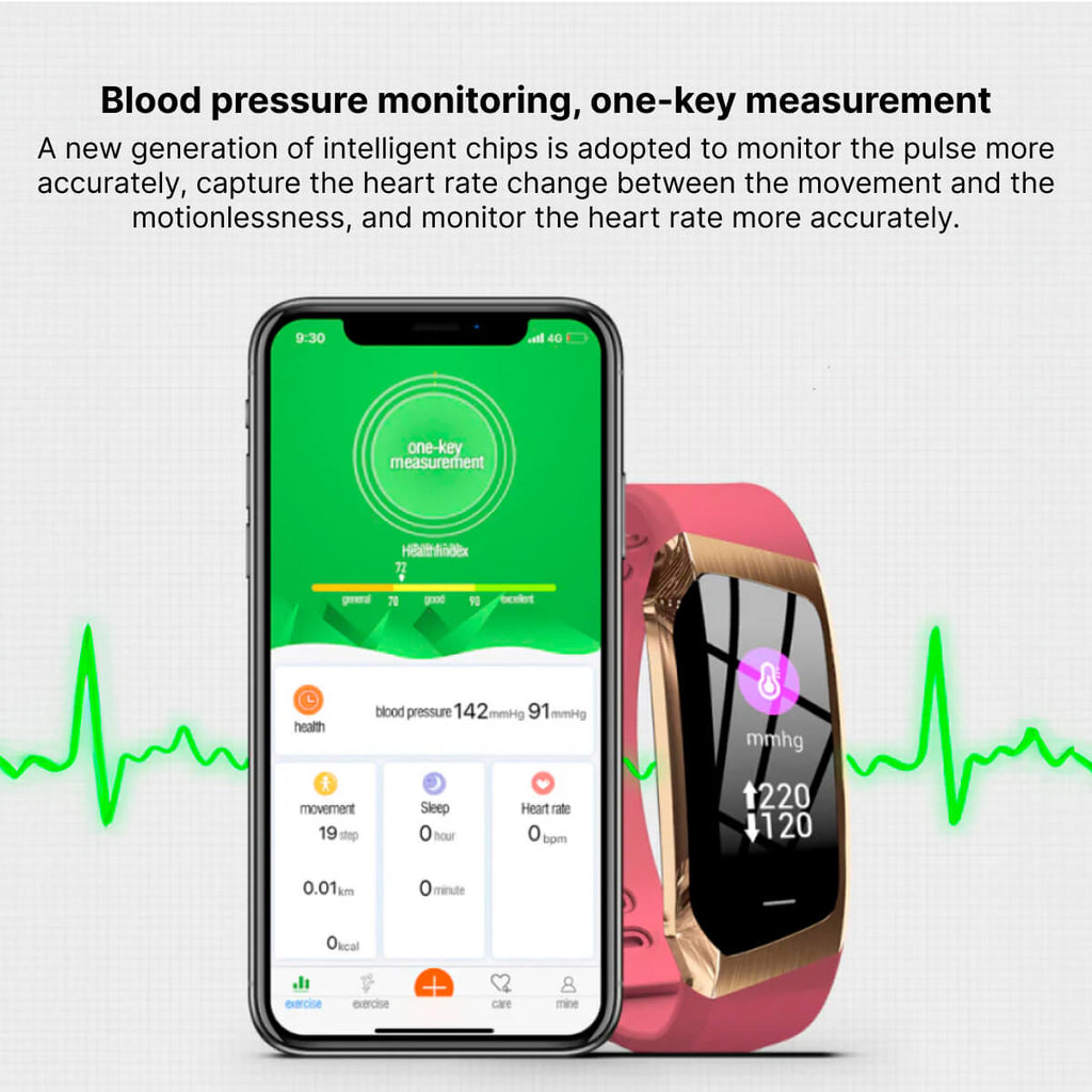 Fitness-Smartwatch zur Überwachung von Herzfrequenz, Blutdruck und Schlaf