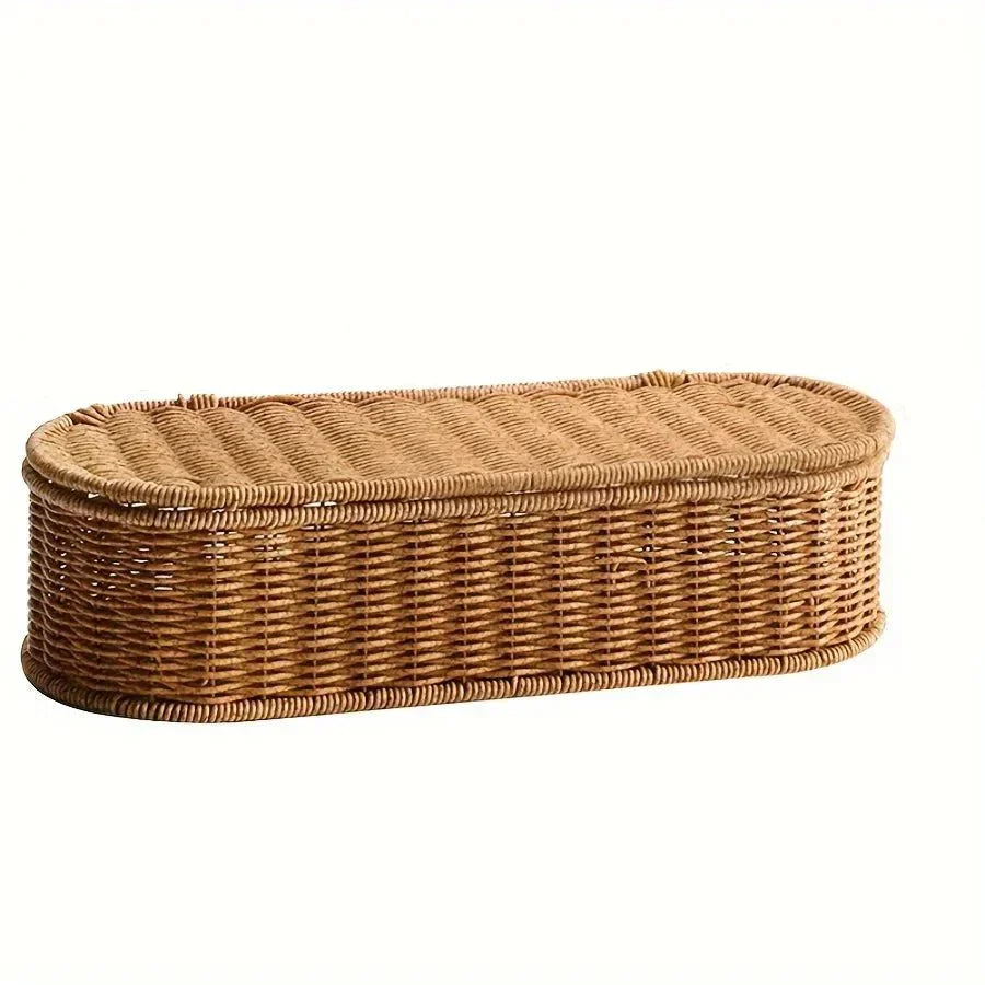 Wiklinowy kosz w stylu boho do stylowej organizacji - Fioriscas
