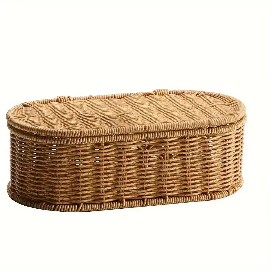 Wiklinowy kosz w stylu boho do stylowej organizacji - Fioriscas